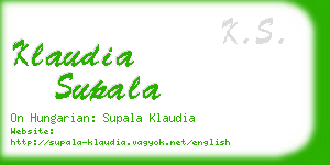 klaudia supala business card